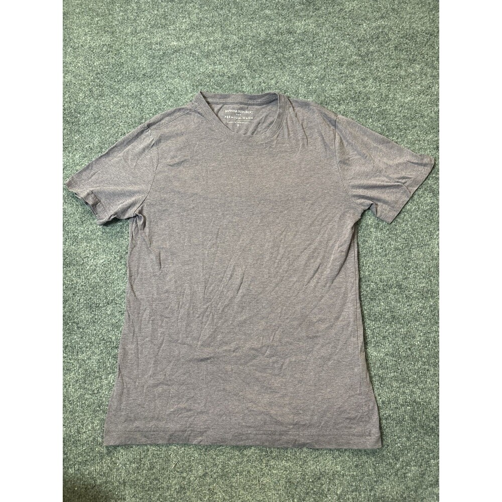 Banana Republic Shirt Mens S Purple Premium Wash Crew Neck Tagless Tee Casual